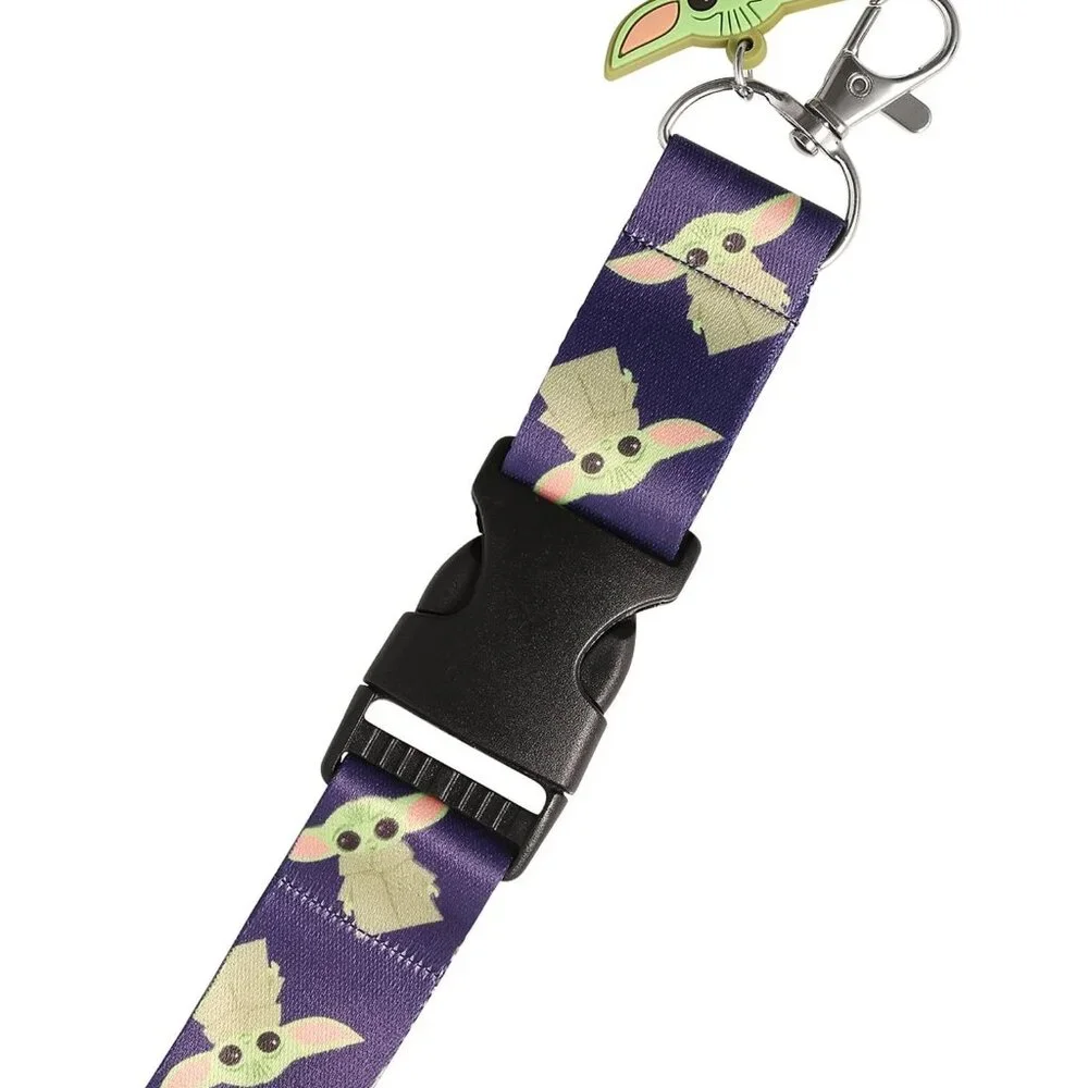 Disney Star Wars Mandalorian Grogu Lanyard Detachable Buckle & Charm Baby Yoda